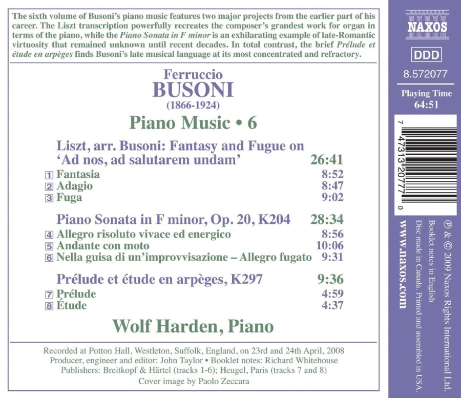 Busoni: Piano Music Vol. 6 - slide-1