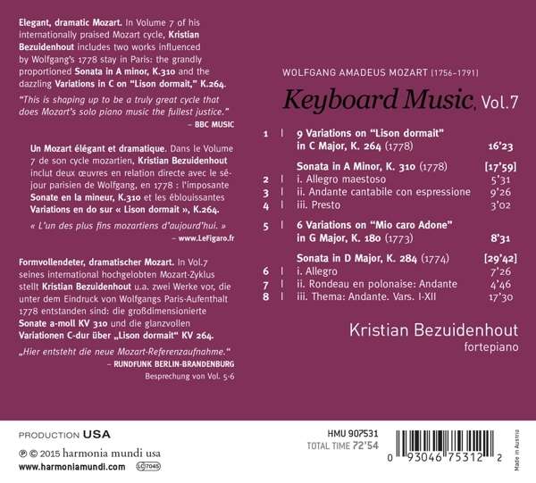 Mozart: Keyboard Music Vol. 7 - slide-1