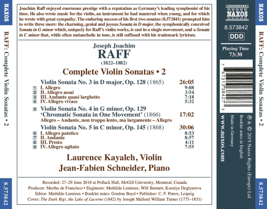 Raff: Complete Violin Sonatas Vol. 2 - slide-1