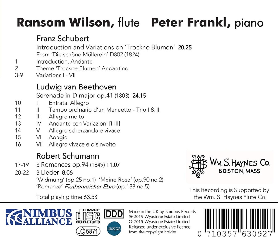 Schubert, Beethoven, Schumann: Works for Flute & Piano - slide-1