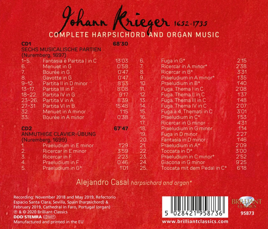 Krieger: Complete Harpsichord and Organ Music - slide-1