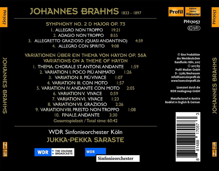 Brahms: Symphony No. 2; Variations on a Theme of Haydn - slide-1