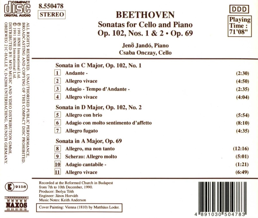 Beethoven: Cello Sonatas Nos. 3-5 - slide-1