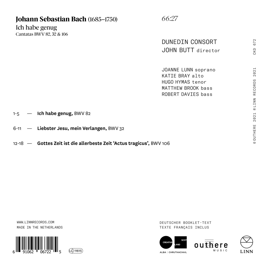 Bach: Ich habe genug - Cantatas BWV 82, 32 & 106 - slide-1