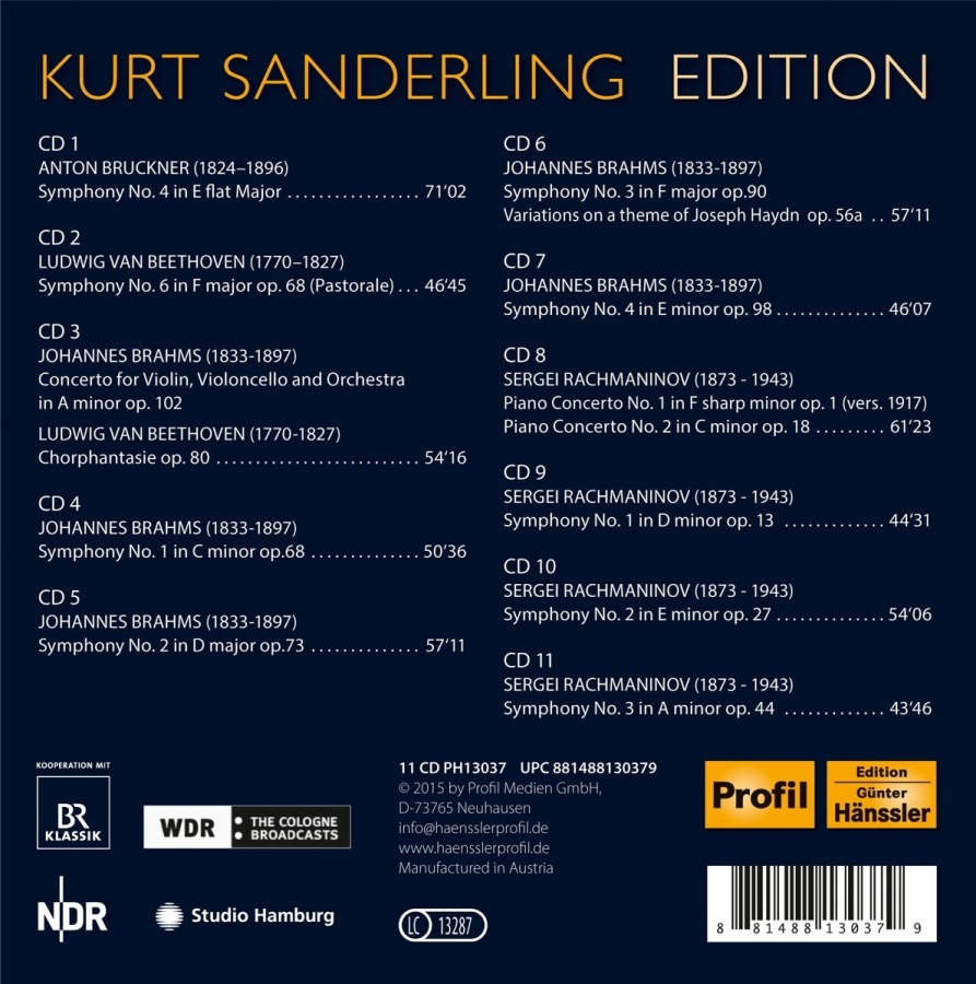 Kurt Sanderling Edition – Bruckner, Brahms, Beethoven, Rachmaninov - slide-1