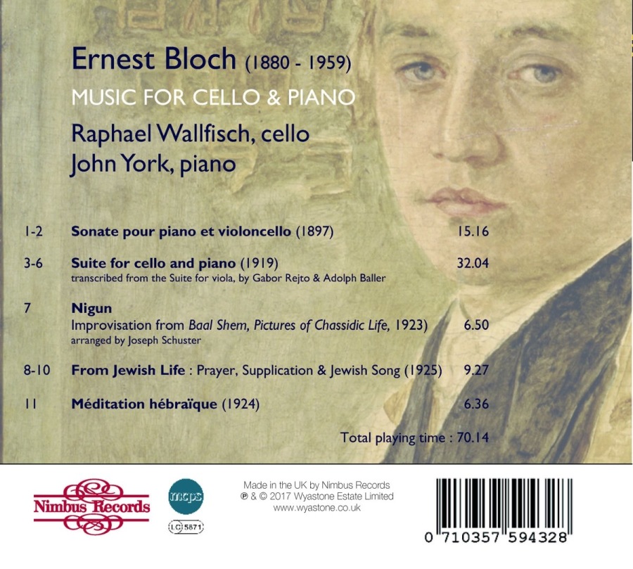 Bloch: Music for Cello & Piano - slide-1