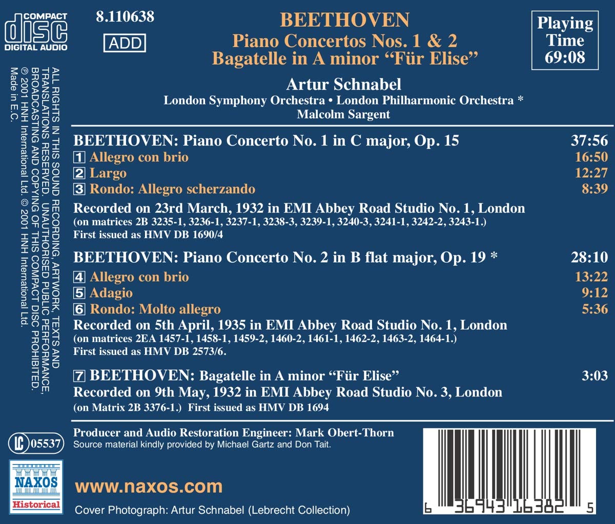 Beethoven: Piano Concerto Nos. 1 & 2; Bagatelle in A minor "Für Elise" - slide-1