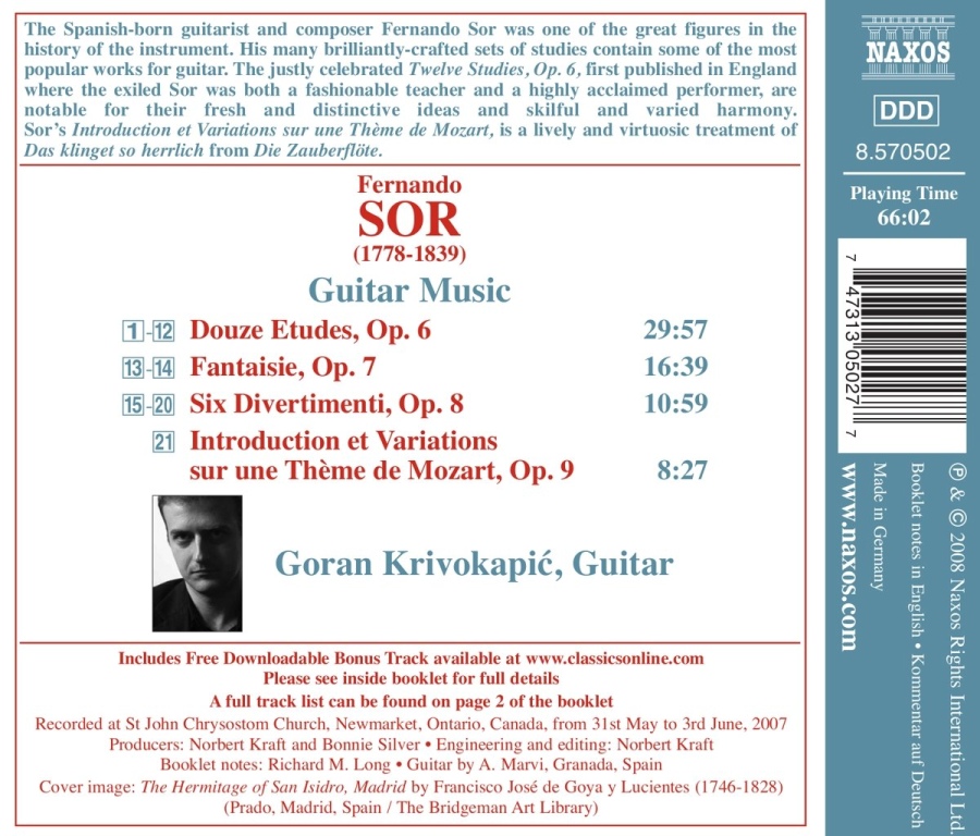 Sor: Twelve Studies Op. 6,  Fantaisie Op.7, Six Divertimenti Op. 8 - slide-1