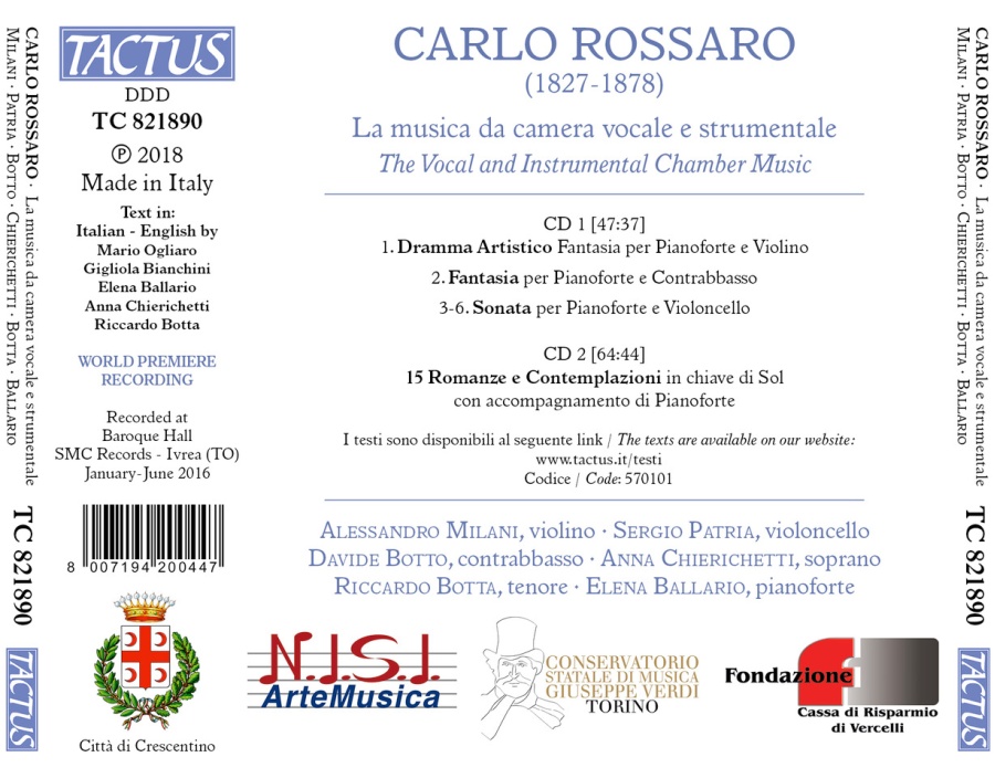 Rossaro: Vocal and Instrumental Chamber Music - slide-1