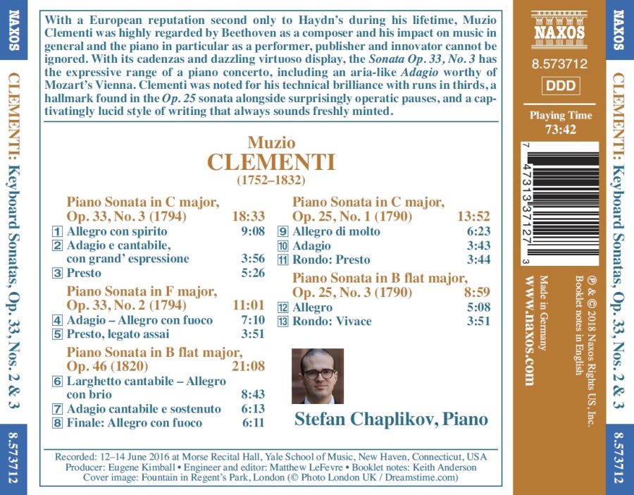 Clementi: Keyboard Sonatas Op. 33; 46; 25, - slide-1
