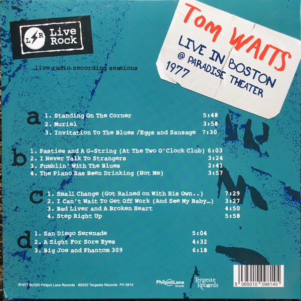 Tom Waits – Live in Boston @ Paradise Theater 1977 - slide-1