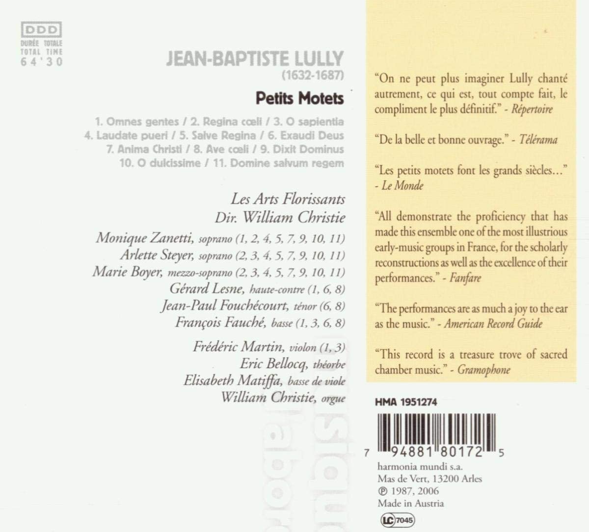 LULLY Jean-Baptiste - Petits Motets - slide-1