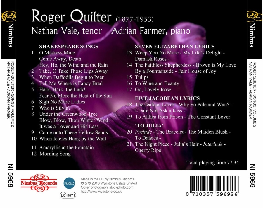The Songs of Roger Quilter Vol. 2 - slide-1