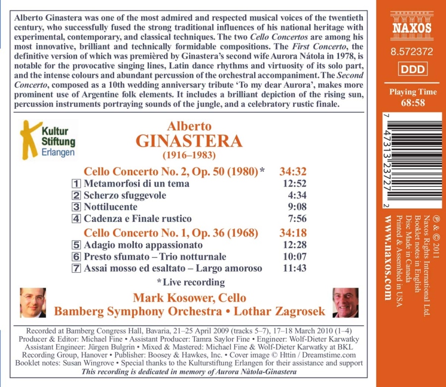 Ginastera: Cello Concertos Nos. 1 & 2 - slide-1