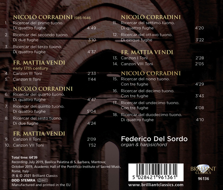 Corradini: 12 Ricercari & Vendi: Canzoni - slide-1