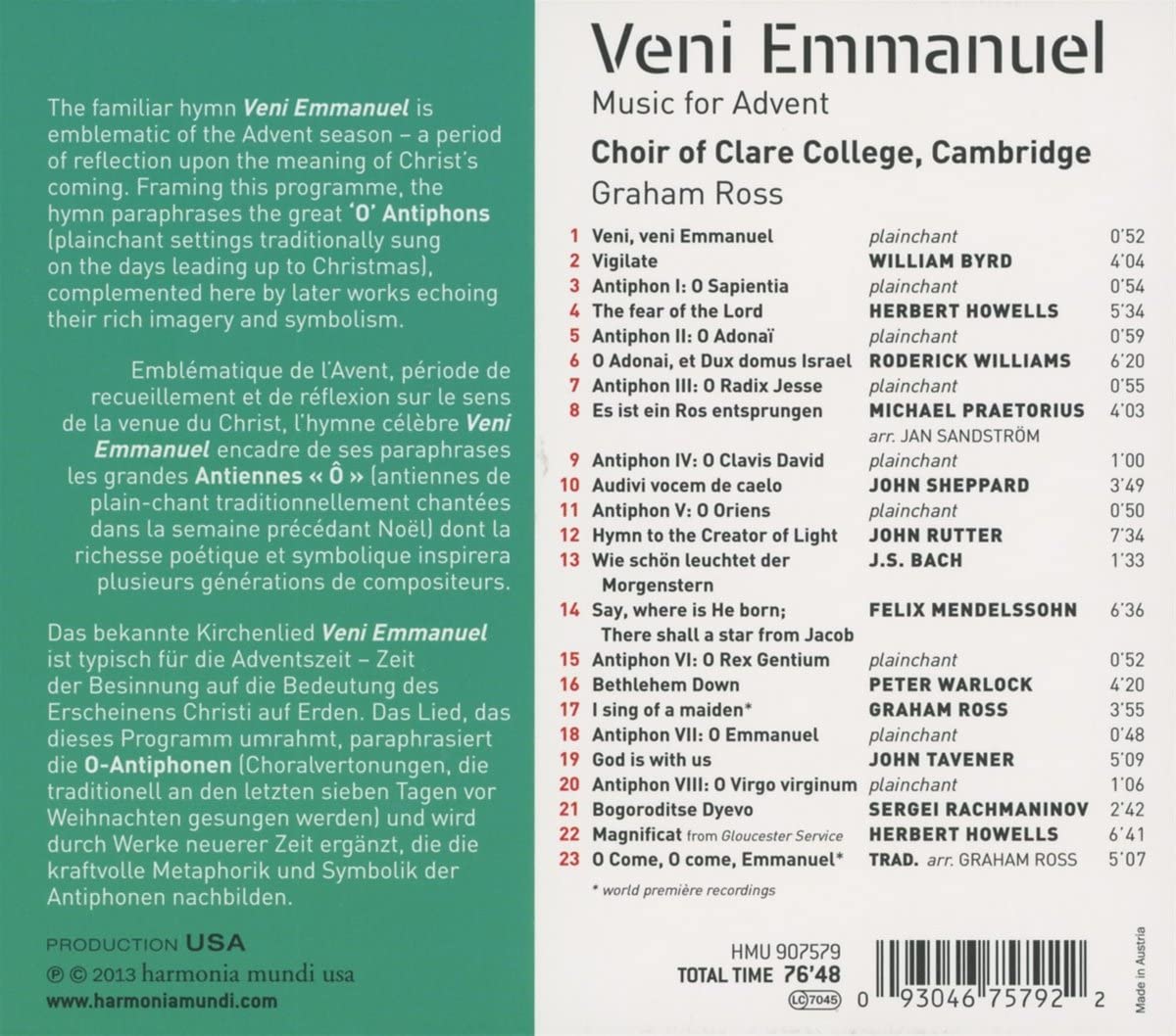 Veni Emmanuel - Music for Advent - slide-1