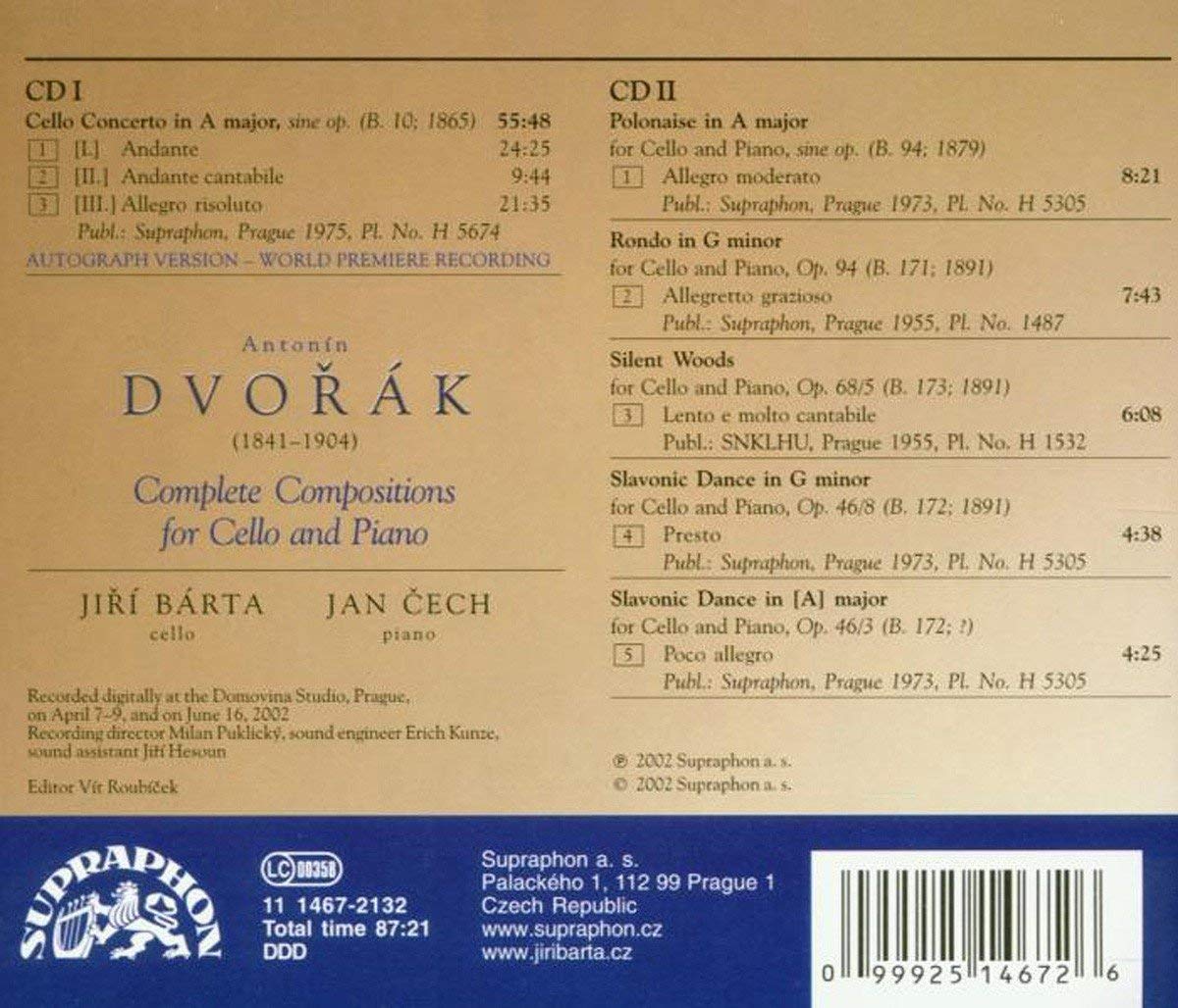 Dvorak: Works for Cello and Piano - slide-1
