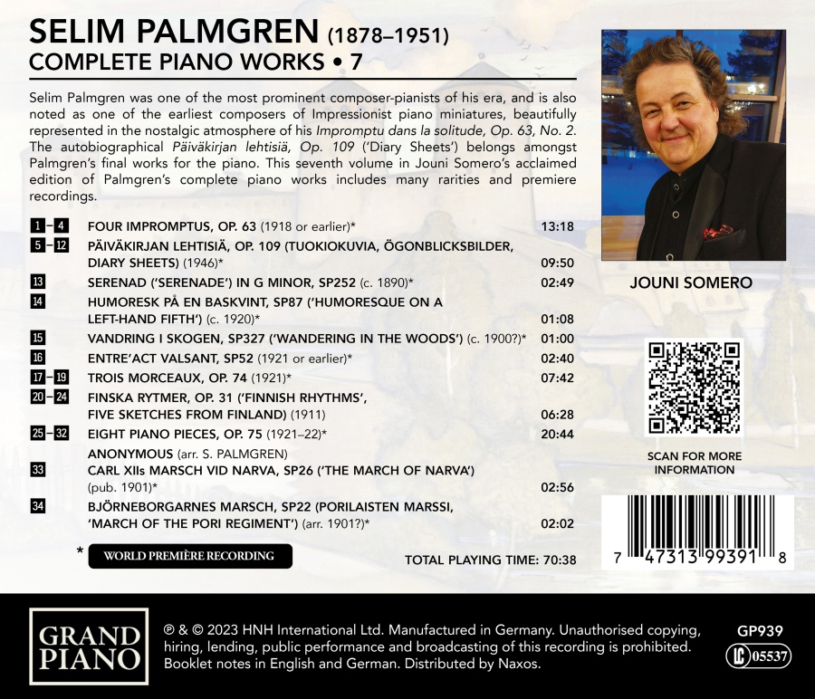 Palmgren: Complete Piano Works Vol. 7 - slide-1