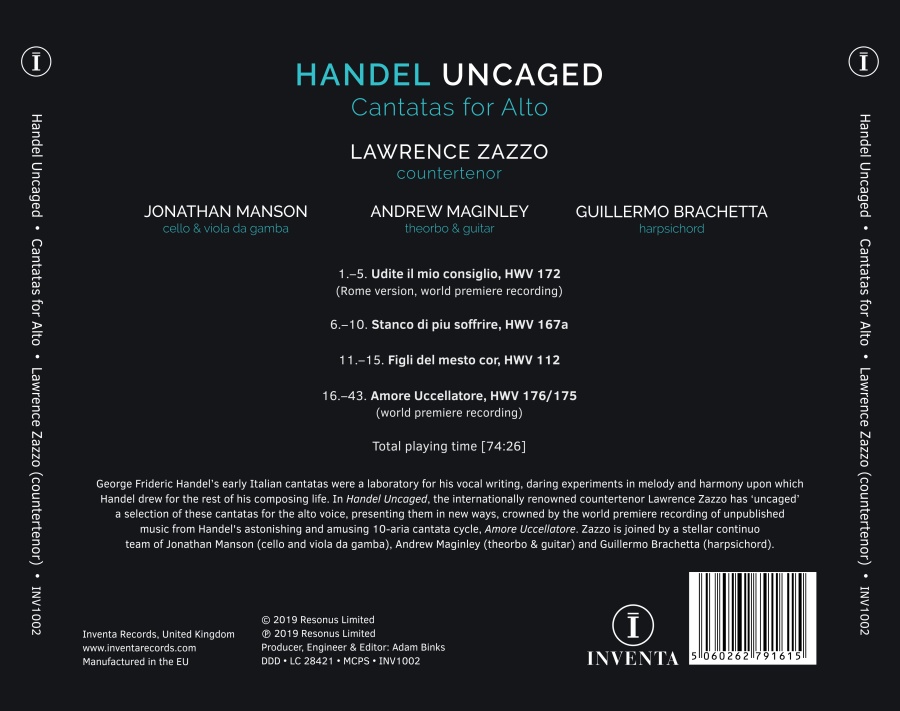 Handel Uncaged - Cantatas for Countertenor - slide-1