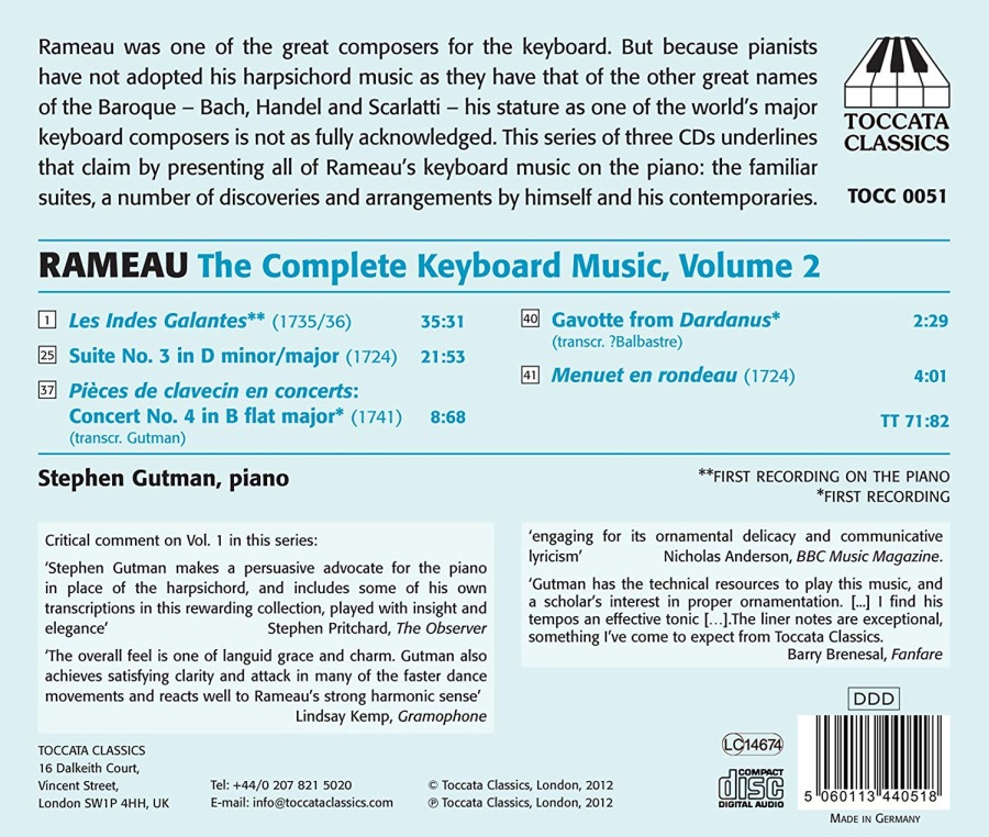Rameau: The Complete Keyboard Music Vol. 2 - slide-1
