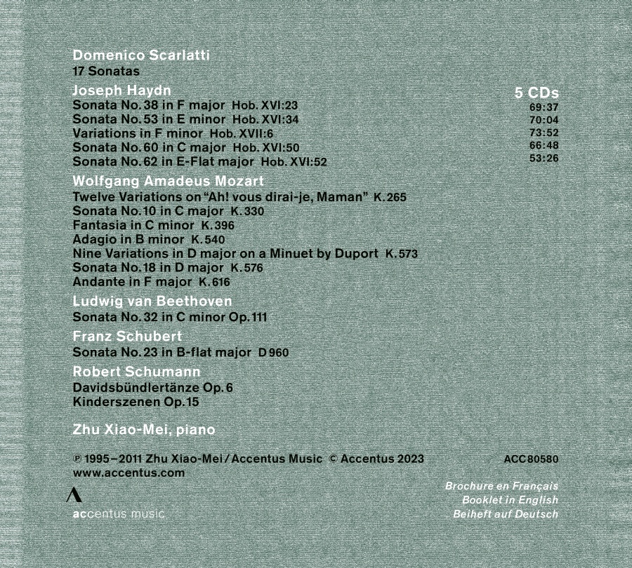 Zhu Xiao-Mei plays Scarlatti, Haydn, Mozart, Beethoven, Schubert, Schumann - slide-1
