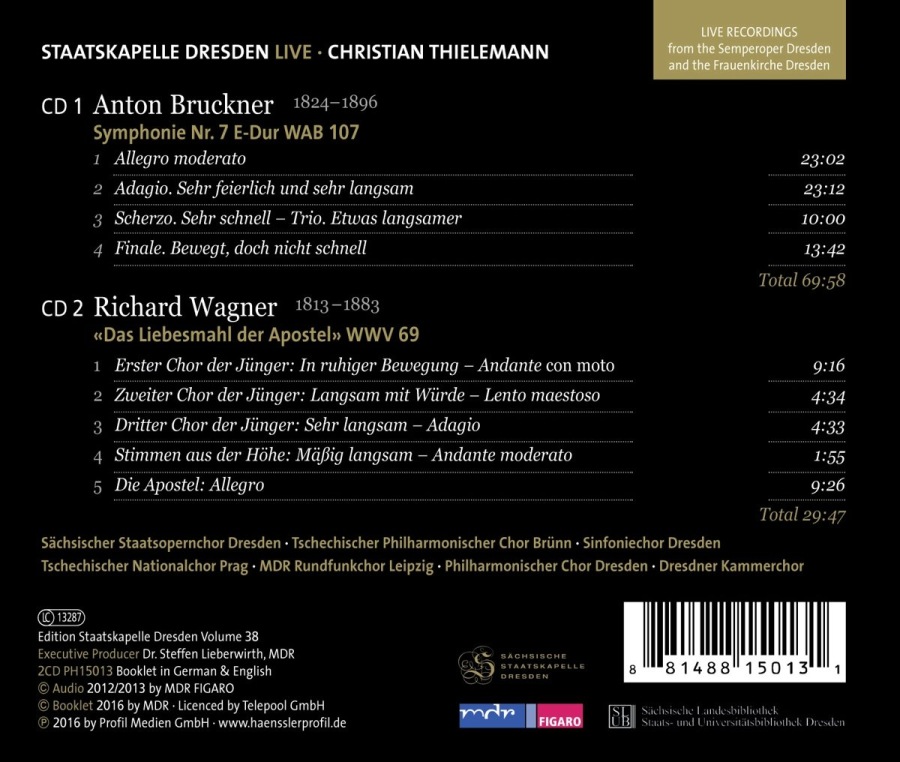 Bruckner: Symphony No. 7; Wagner: Das Liebesmahl der Apostel - slide-1