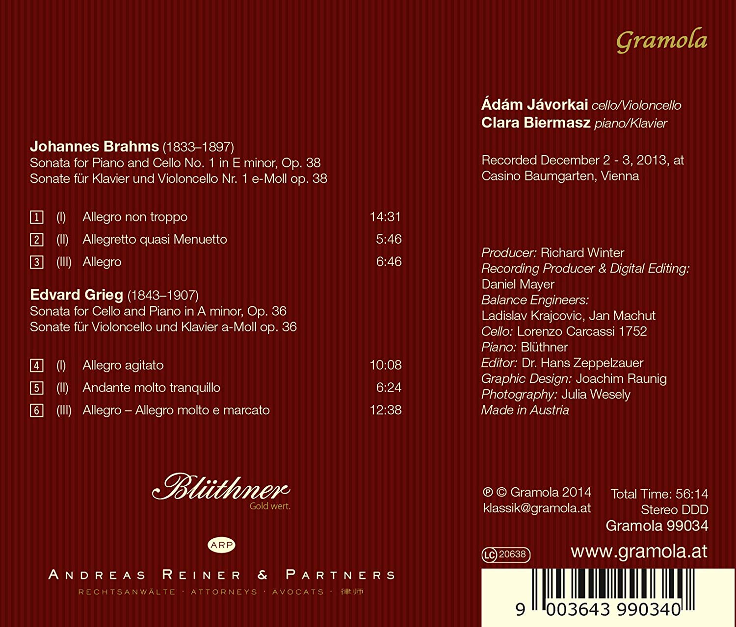 Brahms; Grieg: Cello Sonatas - slide-1