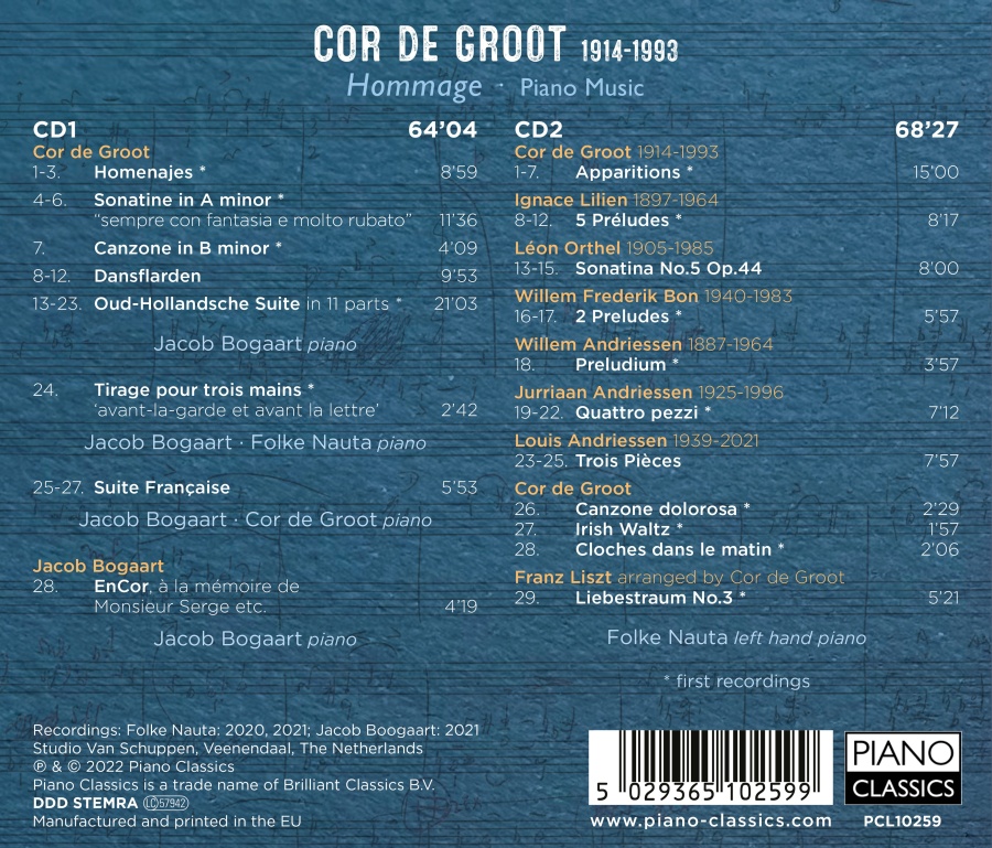 De Groot: Hommage Piano Music - slide-1