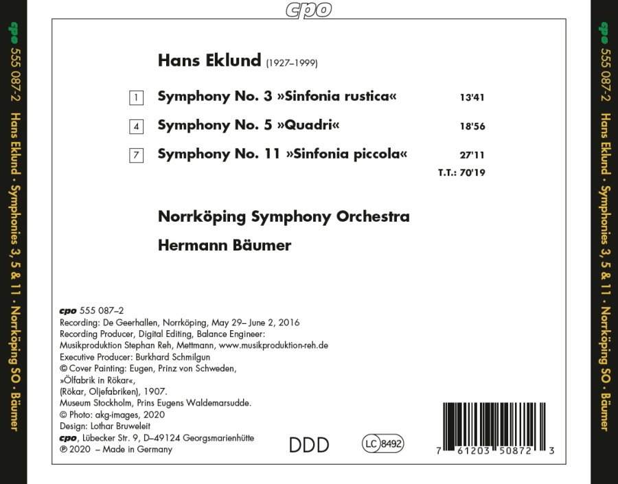 Eklund: Symphonies Nos. 3, 5 & 11 - slide-1