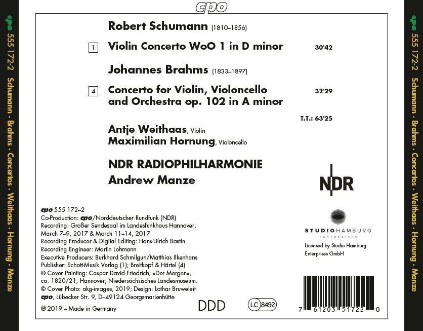 Schumann: Violin Concerto / Brahms: Double Concerto - slide-1