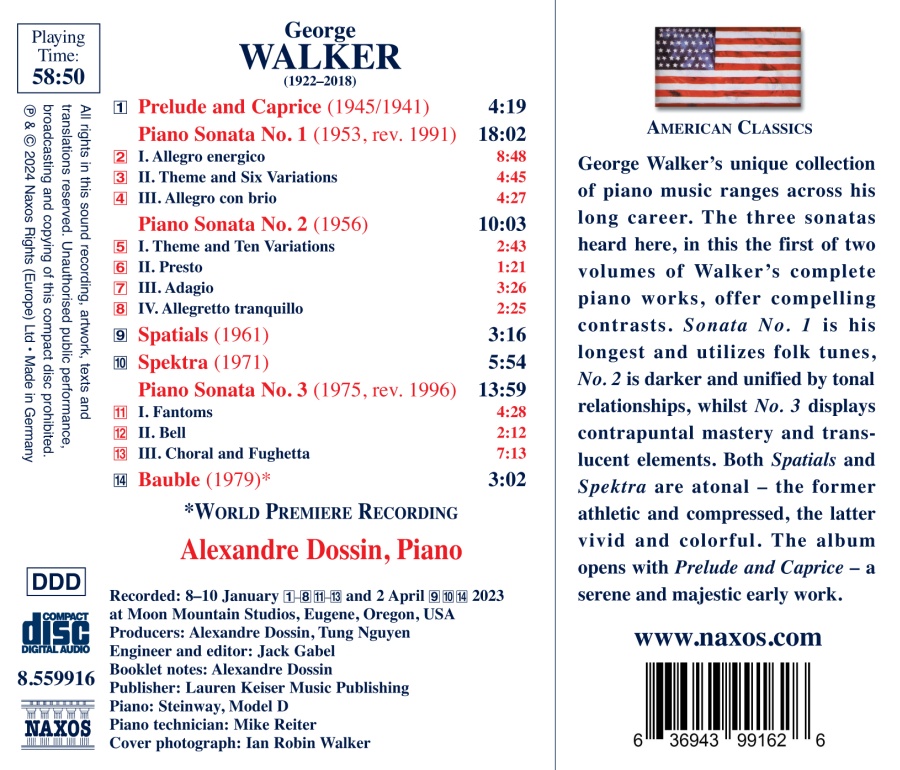 Walker: Complete Piano Works Vol. 1 - slide-1