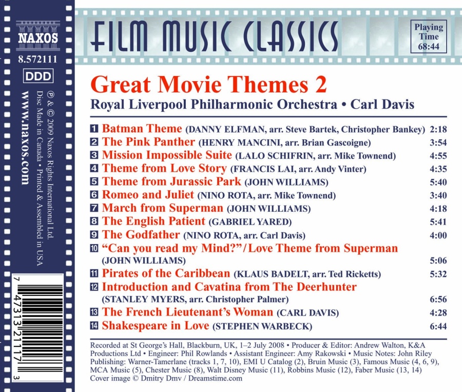 Great Movie Themes 2 - Batman, The Pink Panther, Mission Impossible, Love Story, Jurassic Park, Superman, The English Patient, The Godfather - slide-1