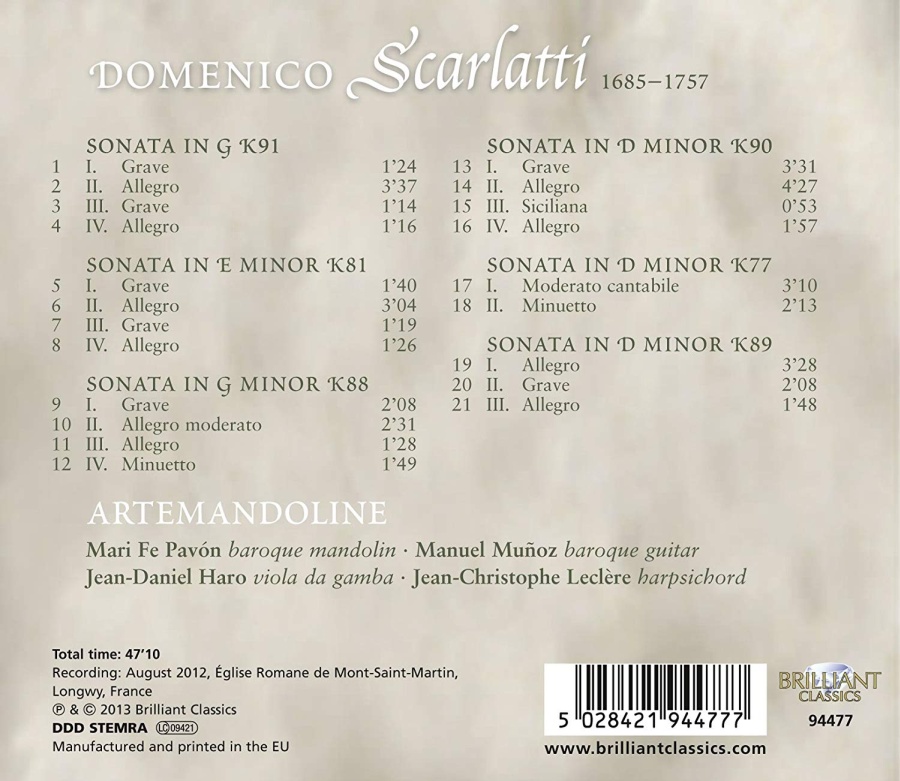 D. Scarlatti: Mandolin Sonatas - slide-1