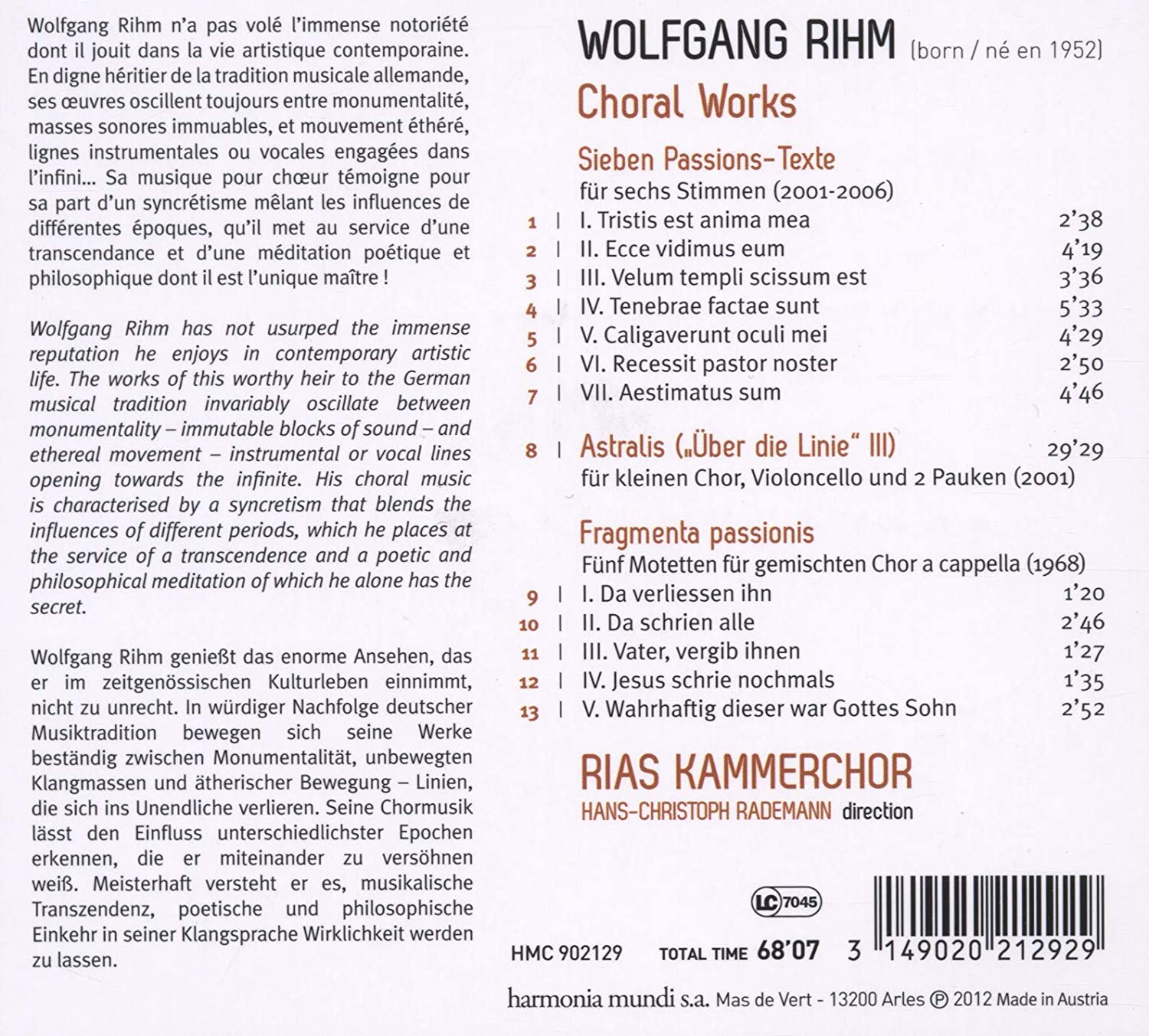 Rihm: Astralis & Other Choral Works - slide-1