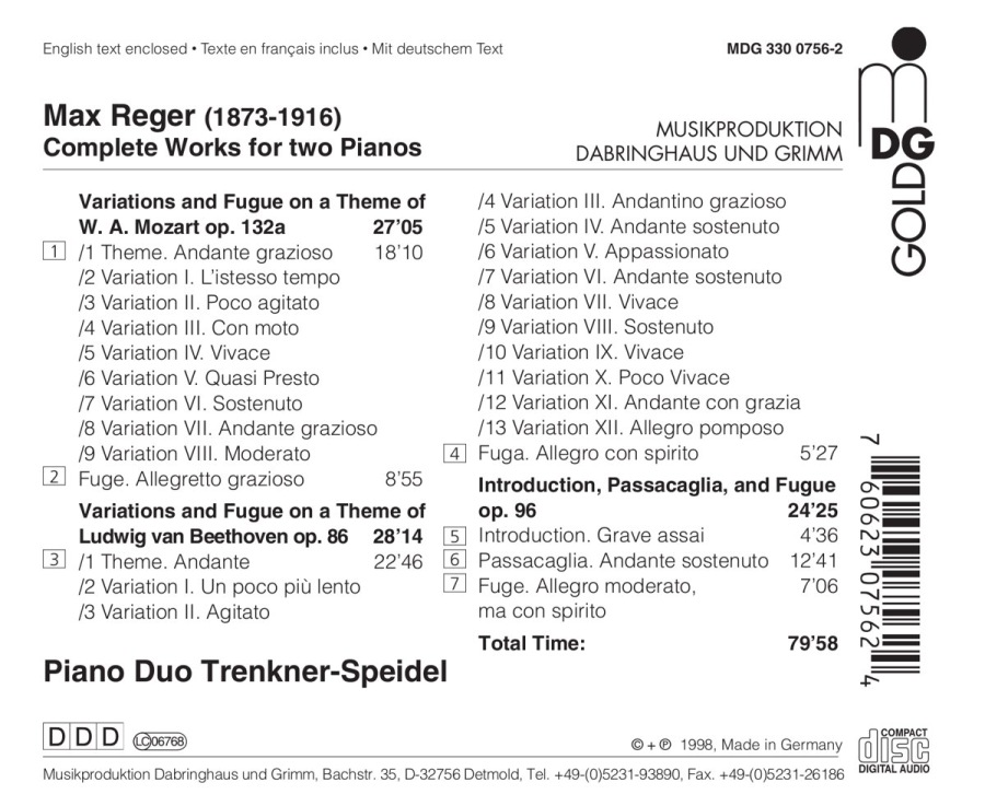 Reger: Complete Works for two Pianos - slide-1