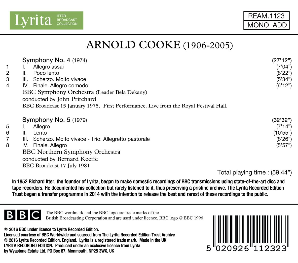 Cooke: Symphonies Nos. 4 & 5 - slide-1