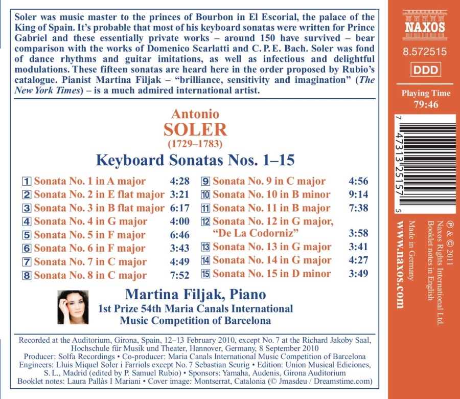 Soler: Keyboard Sonatas Nos. 1-15 - slide-1