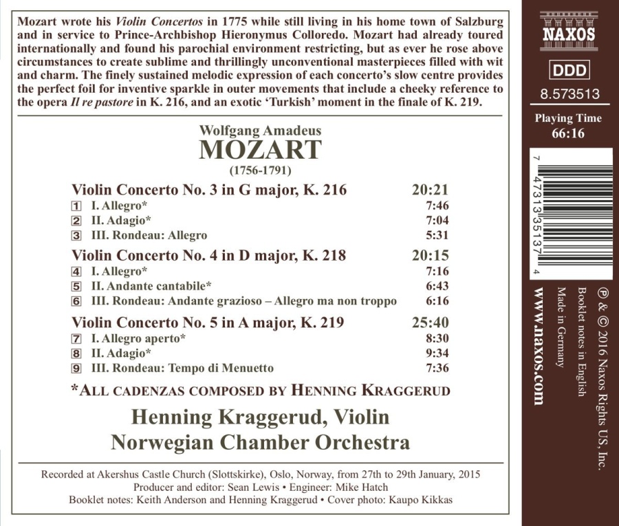 Mozart: Violin Concertos Nos. 3, 4 and 5 - slide-1