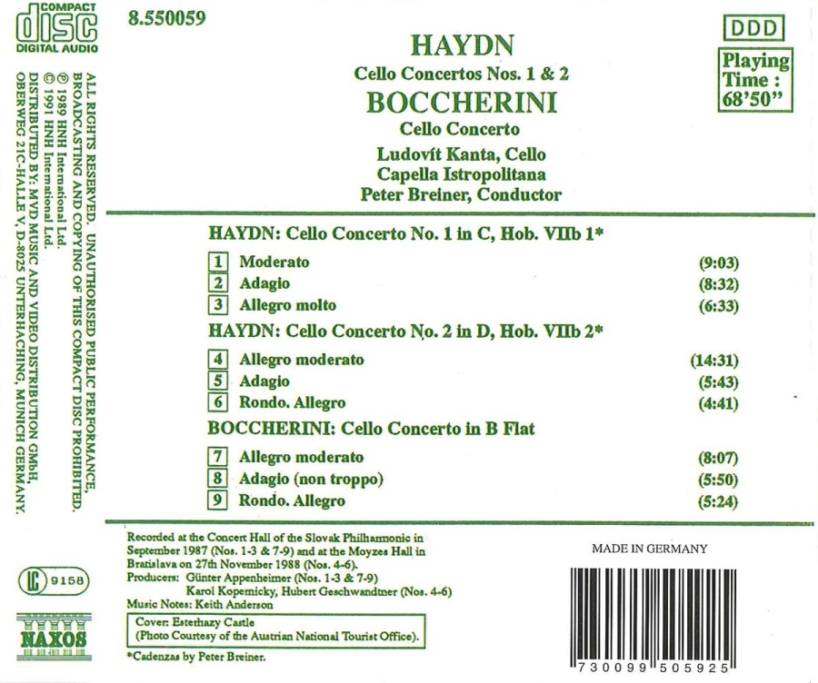 Haydn/Boccherini:  Cello Concerto - slide-1