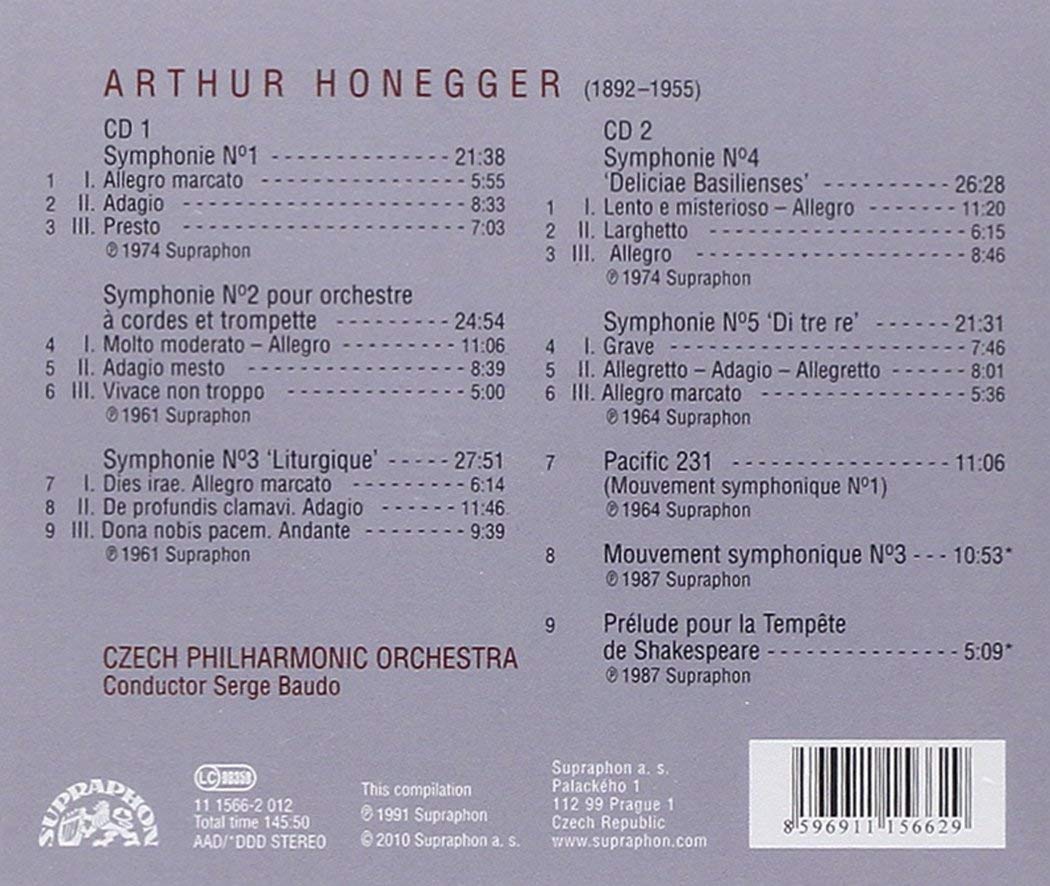 Honegger: Symphonies Nos 1- 5 - slide-1