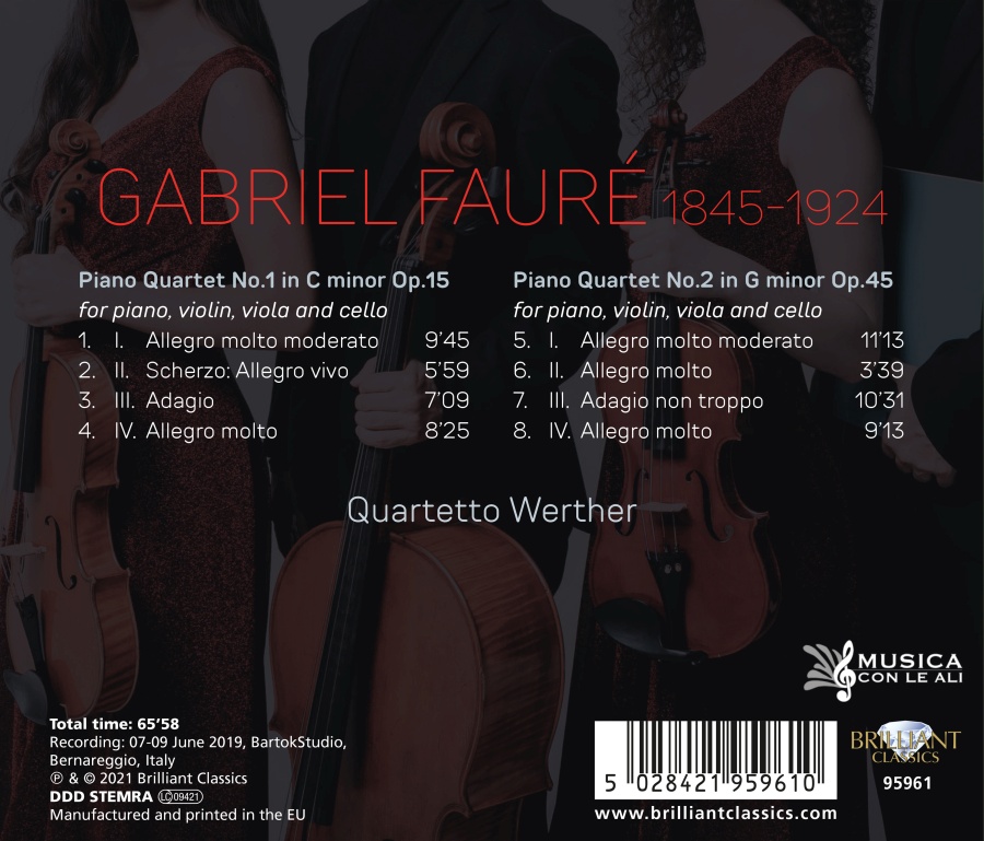 Fauré: Piano Quartets Op. 15 & Op. 45 - slide-1