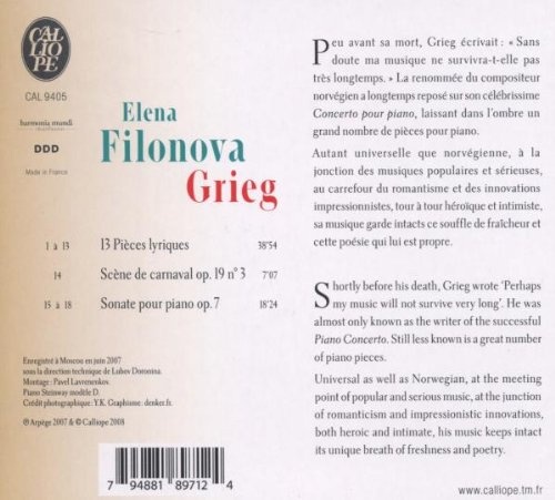 Grieg: Sonate pour piano op. 7; 13 Pieces lyriques - slide-1