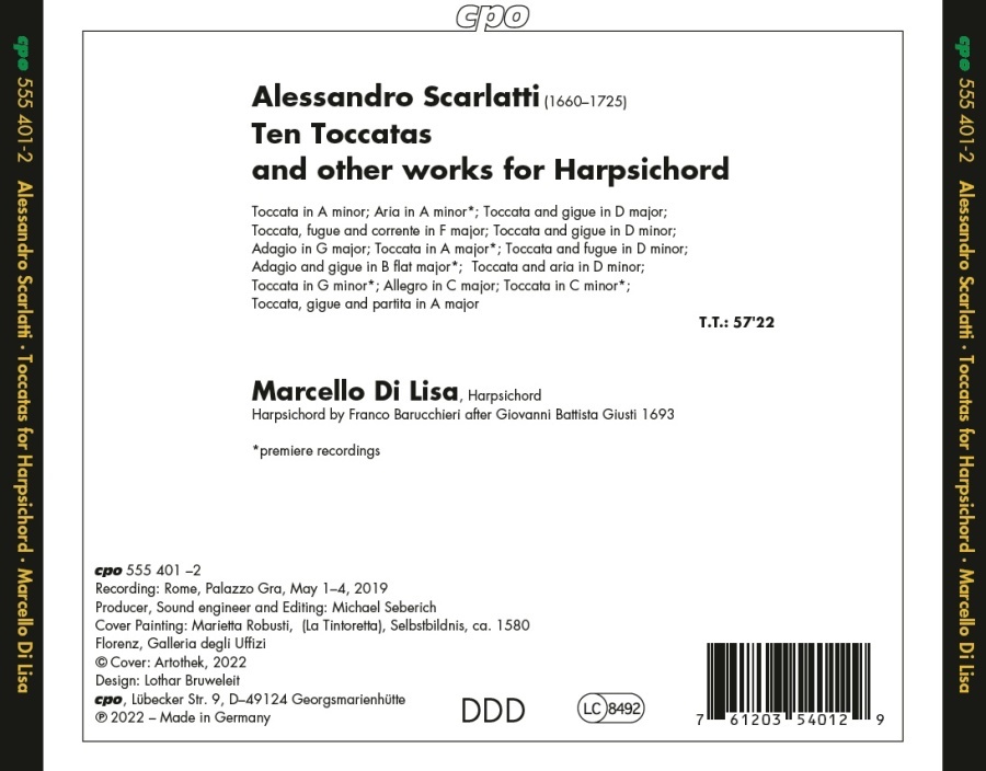 Scarlatti: 10 Toccatas and other works for Harpsichord - slide-1