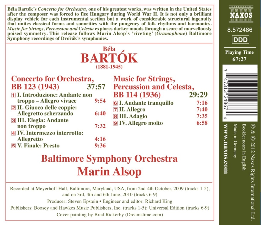 Bartok: Concerto for Orchestra, Music for Strings, Percussion and Celesta - slide-1