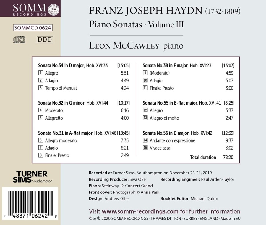 Haydn: Piano Sonatas Vol. III - slide-1