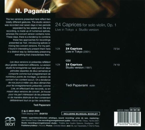 Paganini: 24 Caprices - Live in Tokyo & Studio version - slide-1