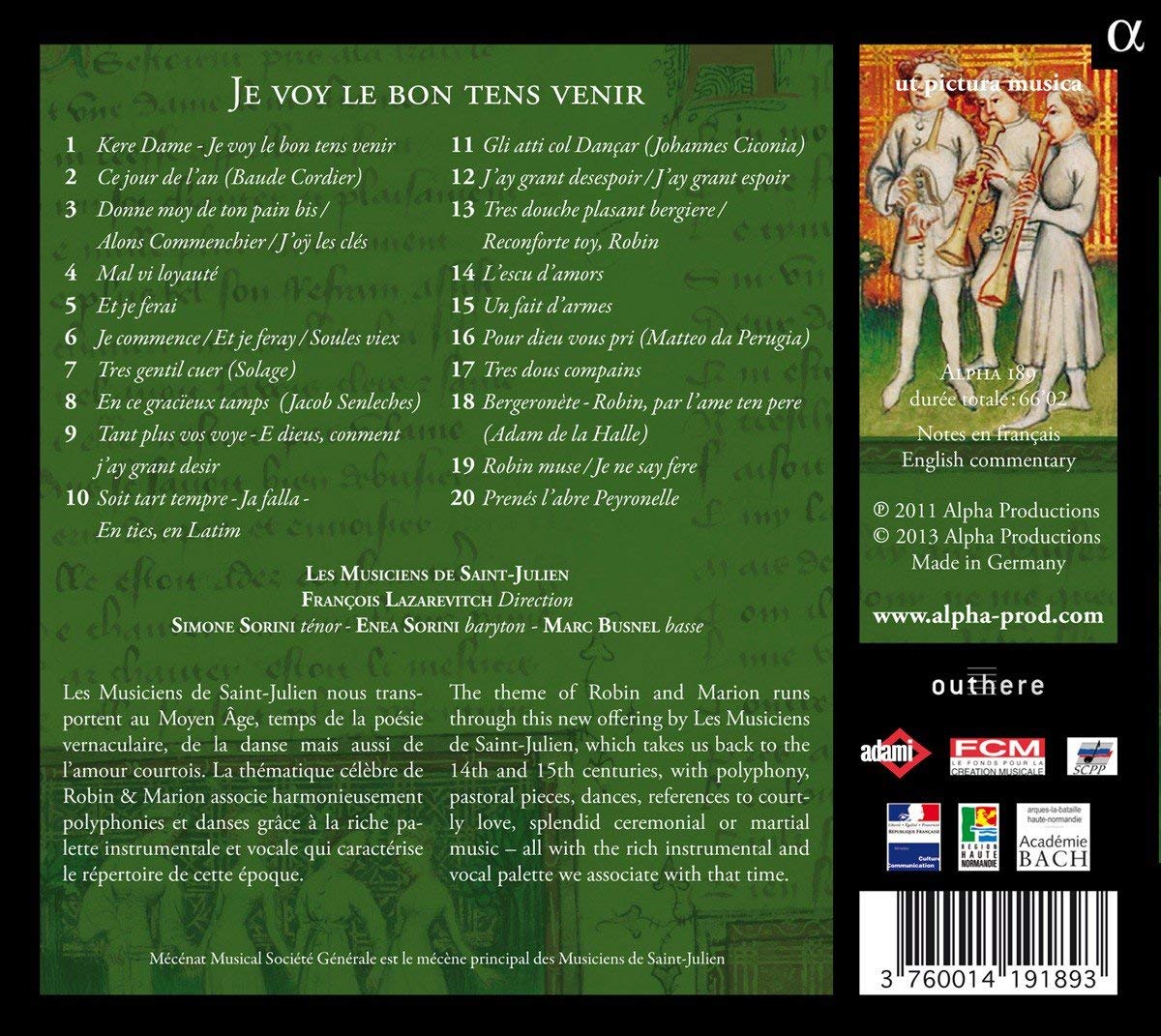 Je voy le bon tens venir - Polyphonies & danses autour de 1400 - slide-1