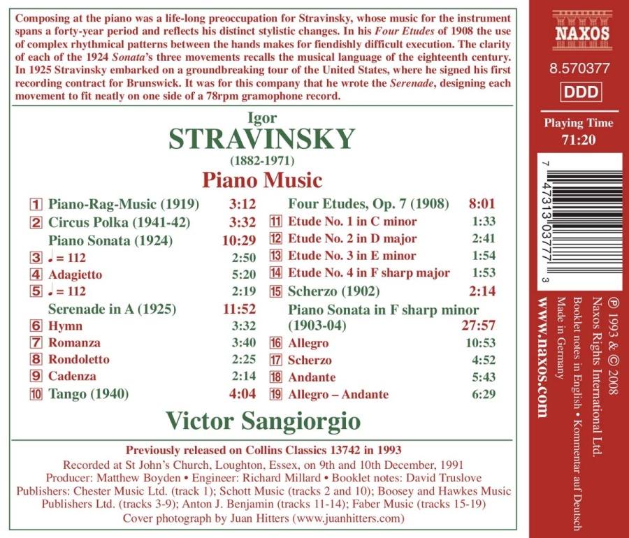 STRAVINSKY: Complete Original Solo Piano Music - slide-1