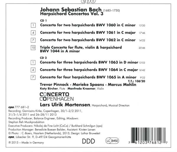 Bach: Harpsichord Concertos Vol. 3 - slide-1