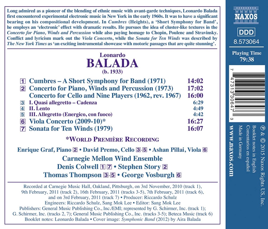 Balada: Concerto for Piano, Winds & Percussion; Cello Concerto; Viola Concerto - slide-1